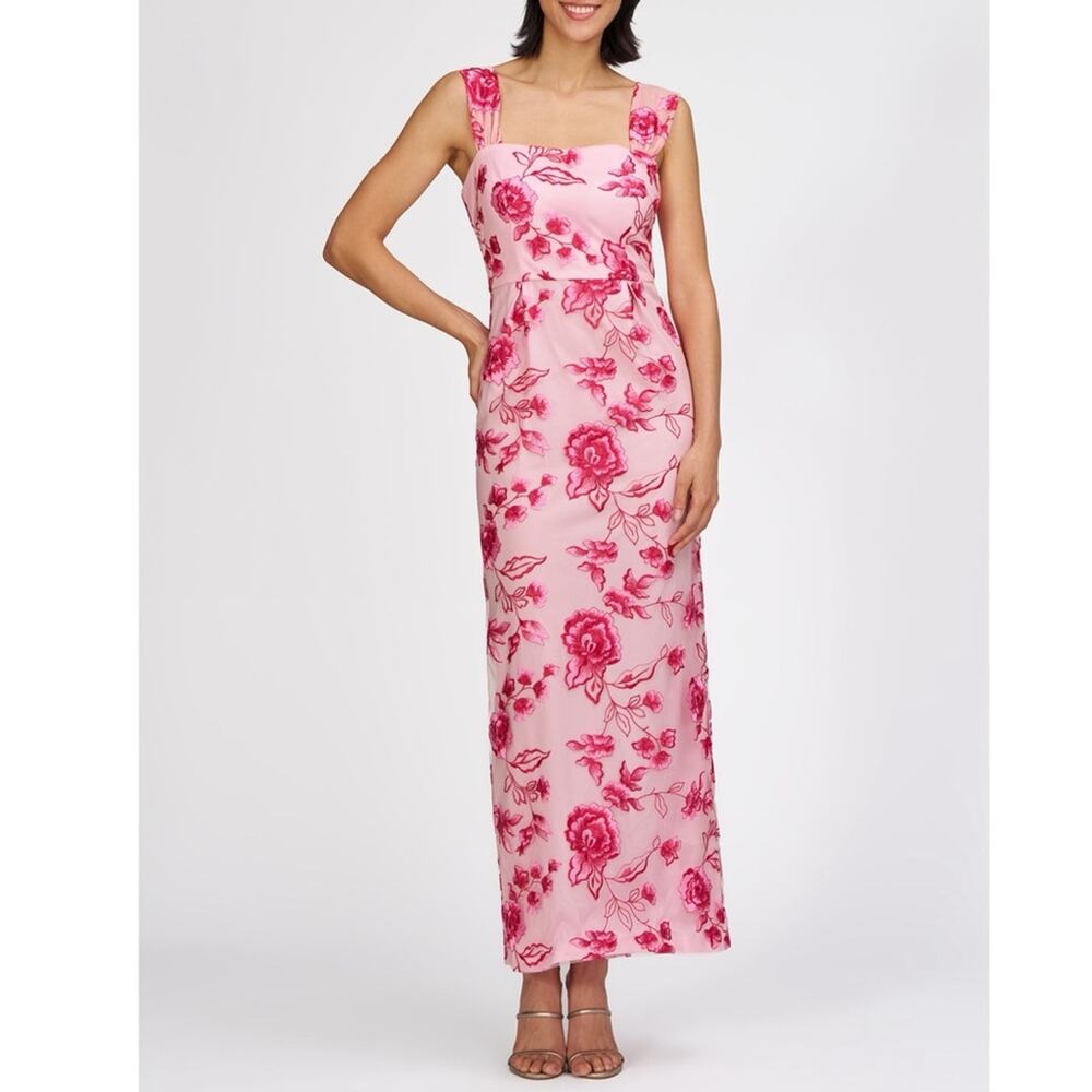 JS COLLECTIONS Julieta Ankle Sundress Gown in Rose Shadow/ Magenta - Picture 12 of 13